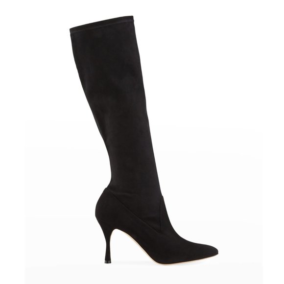 Manolo Blahnik Shoes - Manolo Blahnik Pamfilo Suede Knee Boots